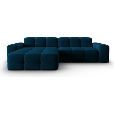 Micadoni Тъмносин ъглов диван от кадифе (ляв ъгъл) Kendal - Micadoni Home (MIC_LC_S_121_F1_KENDAL5)