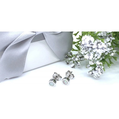 Jan Kos jewellery stříbrné náušnice opál MHT 2044/SL00