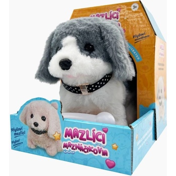 Alltoys Maznáčik 400225 psík Punťo šedobiely