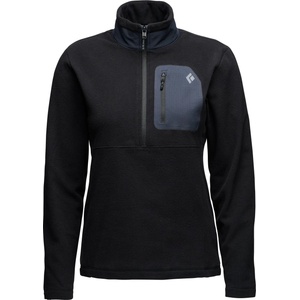 Black Diamond Дамски поларен пуловер Black Diamond Women's Rift Half Zip Fleece Jacket Fleece jumper - Black / Black (105-7842-0114)
