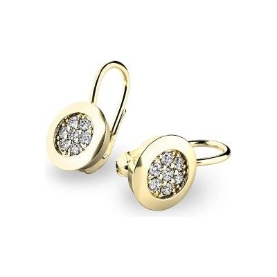 Goldex diamantové náušnice zo žltého zlata G1090204