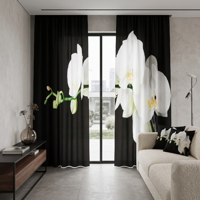 3D dekorační závěs s řasící páskou 27 ORCHIDEJ 2x160x250 cm MyBestHome