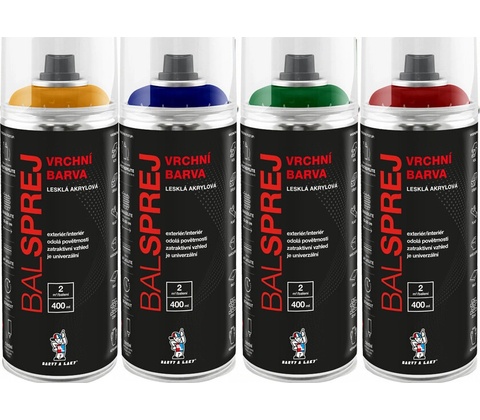 Barvy a laky Hostivař vrchní barva ve spreji Ral 9005 černý lesk, 400 ml