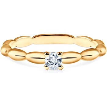 SAVICKI Годежен пръстен Savicki: двуцветно злато, цирконий