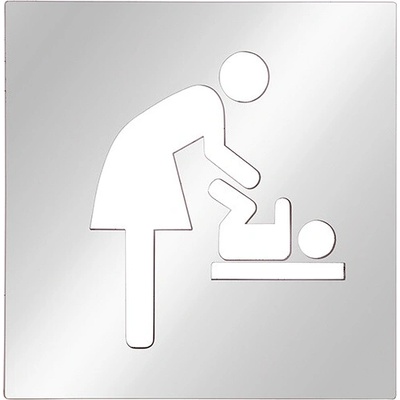 Bemeta hotelový program - Piktogram přebalovací místnost 120x120 mm, nerez lesk 111022062