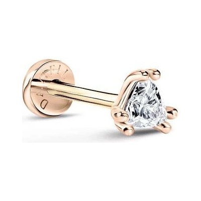 DF Piercingová náušnice Labreta 6338 z růžového zlata s laboratorním diamantem 8