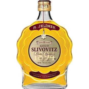 Rudolf Jelínek Slivovice kosher zlatá 10y 50% 0,7 l (čistá fľaša)