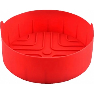 Rosberg Силиконова форма за AirFryer Rosberg R51980RS, Кръгла, 18.8 x 5.5см, Червен (5R51980RSR)