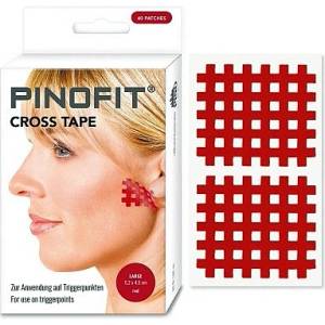 PINO PINOFIT® кръстосана лента, голяма, 5, 2 x 4, 5 см, 40 бр. , червена