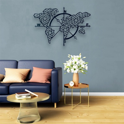 Decono Метална Декорация Карта Компас