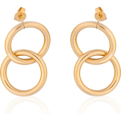 Franco Bene Náušnice s kroužky pozlacené 476
