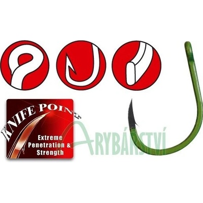 GAMAKATSU G-Carp A1 Camouflage Green Coated Specialist X vel.4 10 ks