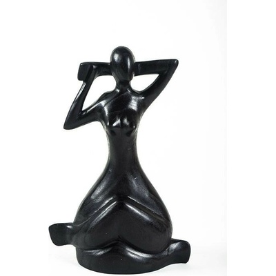 Dřevěná soška YOGA UNIQUI 31 cm černá