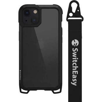 SwitchEasy Калъф за Apple iPhone 13, хибриден, SwitchEasy Odyssey Classic Black Case (GS-103-208-114-190), удароустойчив, с връзка и карабинер, черен (GS-103-208-114-190)
