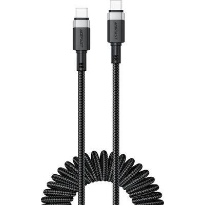 Acefast C14-03 USB-C – USB-C pružinový 480Mb/s 3A 1,2m černý