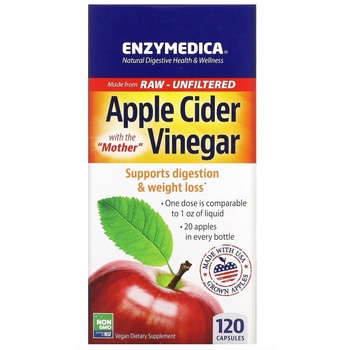 Enzymedica Apple Cider Vinegar Gummies, ябълков оцет, 120 капсули