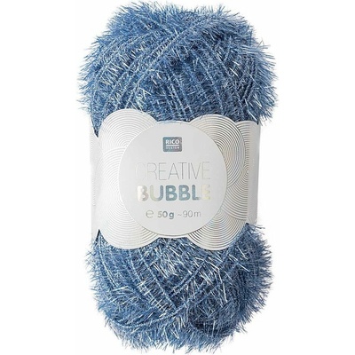 Creative Rico design háčkovacia priadza na výrobu žiniek Bubble odtieň 024 modrá 1 ks