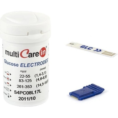 MultiCareIn Glucose Testovacie prúžky na meranie hladiny glukózy v krvi 50 ks