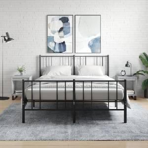 vidaXL Нощни шкафчета 2 бр бетонно сив 40x35x50 см инженерна дървесина (830741)