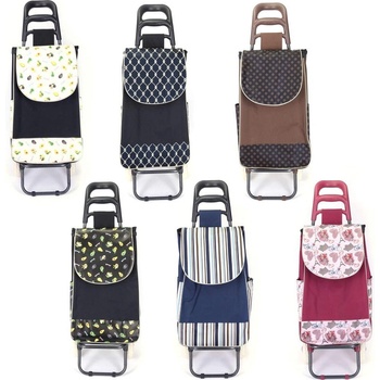 Пазарска чанта с колелела в различни шарки