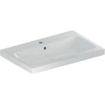 Geberit iCon - Умивалник за плот 75x48x16 cm, с преливник, с отвор за кранче, KeraTect, бял 501.848. 00.2 (501.848.00.2)
