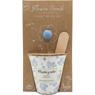 Blossombs Semínková bomba s květináčem - Modré z nebe - mix modrých květin – Zboží Dáma