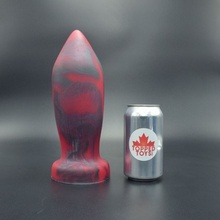 Topped Toys Deep Space 110 Forge Red, prémiový silikónový análny kolík 25 x 8,9 cm