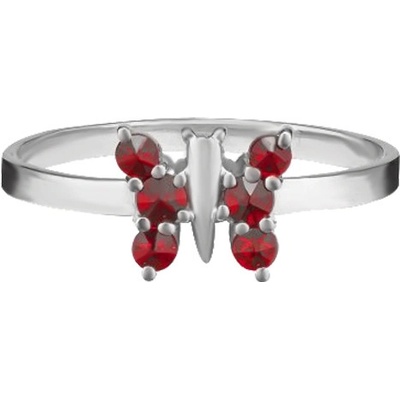 Český granát prsten stříbrný 120962