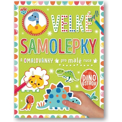 Velké samolepky a omalovánky pro malé ruce Dino ostrov
