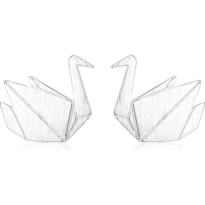 Silenti Jewelry Сребърни обеци "Лебед