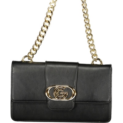 Čierna kabelka s retiazkovým popruhom čierna žltá GABRIELLA G BY GABRIELLA GUCCI