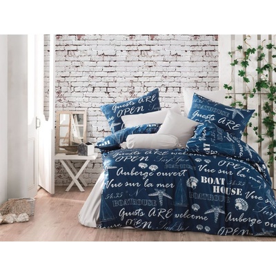 Smolka bavlna povlečení Lodě modré 140x220 70x90