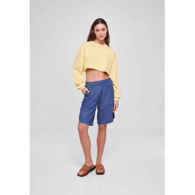 Urban Classics Дамска къса блуза в жълт цвят Urban Classics Ladies TerryUB-TB6005-02427 - Жълт, размер 5XL