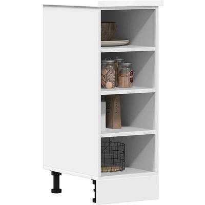 vidaXL Долен шкаф "Рига" бял 30x44, 5x81, 5 см, инженерно дърво (854193)