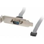 LANBERG Socket on herring 1x db9(com) 40cm low profile lanberg
