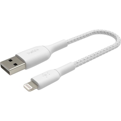 Belkin BOOST CHARGE™ Lightning/USB-A kabel, 15cm, bílý - odolný