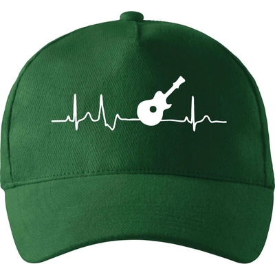 EKG akustická gitara so zahnutým šiltom a látkovou sponou Fľaškovozelená