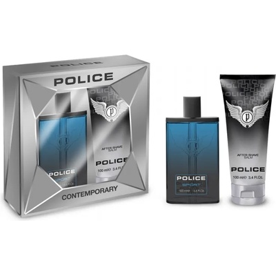 Police Sport Подаръчен комплект, Тоалетна вода 100ml + Афтършейв балсам 100ml, мъже
