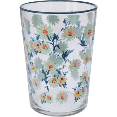 Excellent EH Houseware Velká sklenice s květinovým vzorem modrá vícebarevný 510 ml
