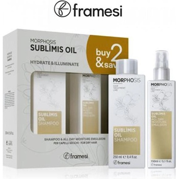 Framesi Комплект шампоан и спрей с арганово масло за подхранване Framesi Morphosis Sublimis Oil