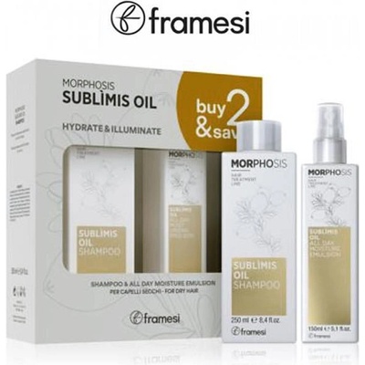 Framesi Комплект шампоан и спрей с арганово масло за подхранване Framesi Morphosis Sublimis Oil