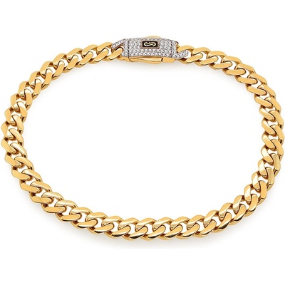 iZlato Forever Monaco Chain náramek Classic Plain Pavé lock IZ29437N