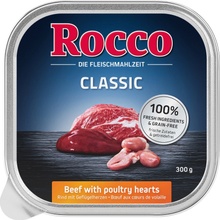 Rocco Classic Adult hovězí s drůbežími srdíčky 27 x 300 g