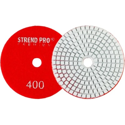 Kotúč Strend Pro Premium P400, 100 mm, leštiaci, diamantový, suchý zips, za mokra leštenie brúsenie