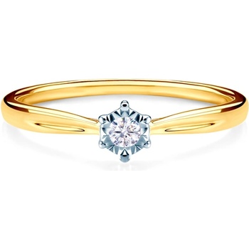 SAVICKI Годежен пръстен Savicki: двуцветно злато, диамант