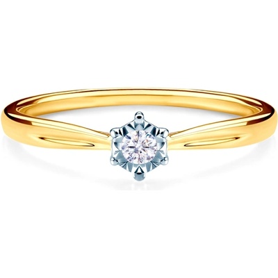 SAVICKI Годежен пръстен Savicki: двуцветно злато, диамант