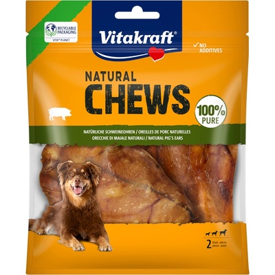 Vitakraft Natural Chews přírodní vepřové uši 2 kusy 44 g