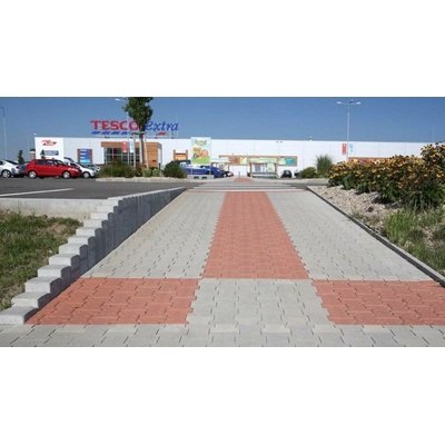Dlažba zámková CS-BETON Kost rovné hrany skladba šedá