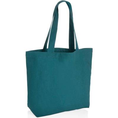 Nákupná taška s vreckom Impact z 285g recykl. canvas, zelená