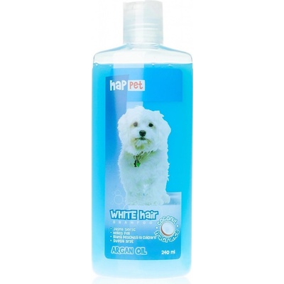 Happet šampón na zvýraznenie bielej farby s argánovým olejom pre psov 240ml HapPet